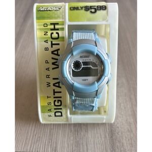 Vintage 90's Nelsonic Digital Watch Fast Wrap Band New In Packaging